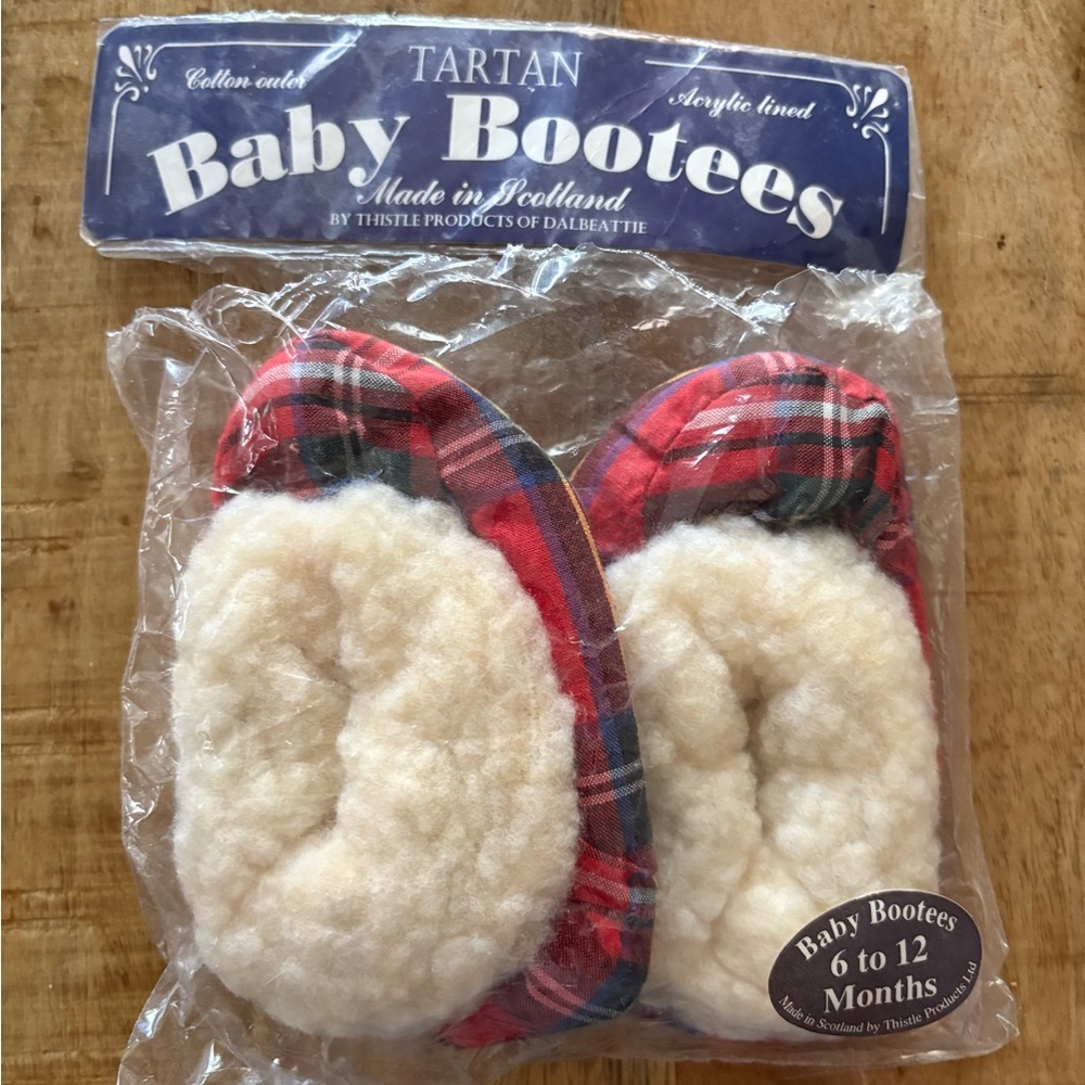 Tartan Baby Booties